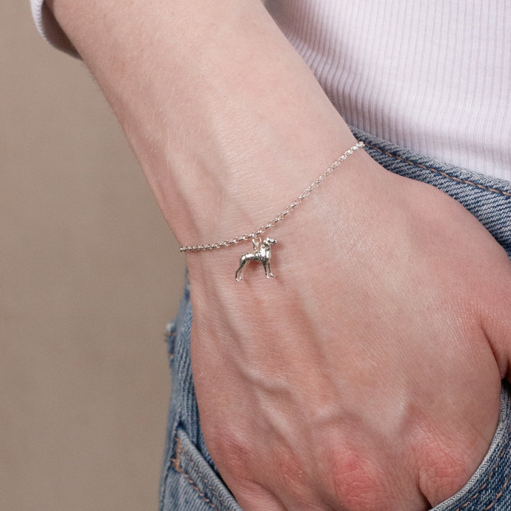 Great Dane Chain Bracelet - Personalised - Sterling Silver - MYLEE London