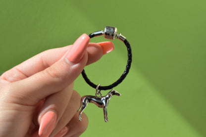 Greyhound Silver Keyring - Personalised - MYLEE London