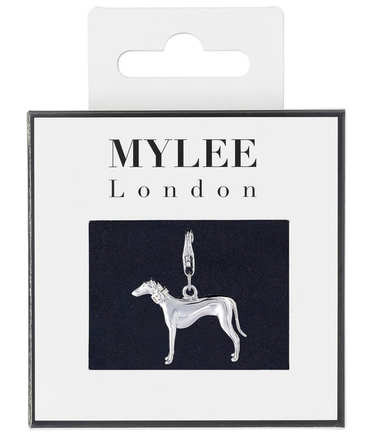 Greyhound Silver Plated Charm - MYLEE London