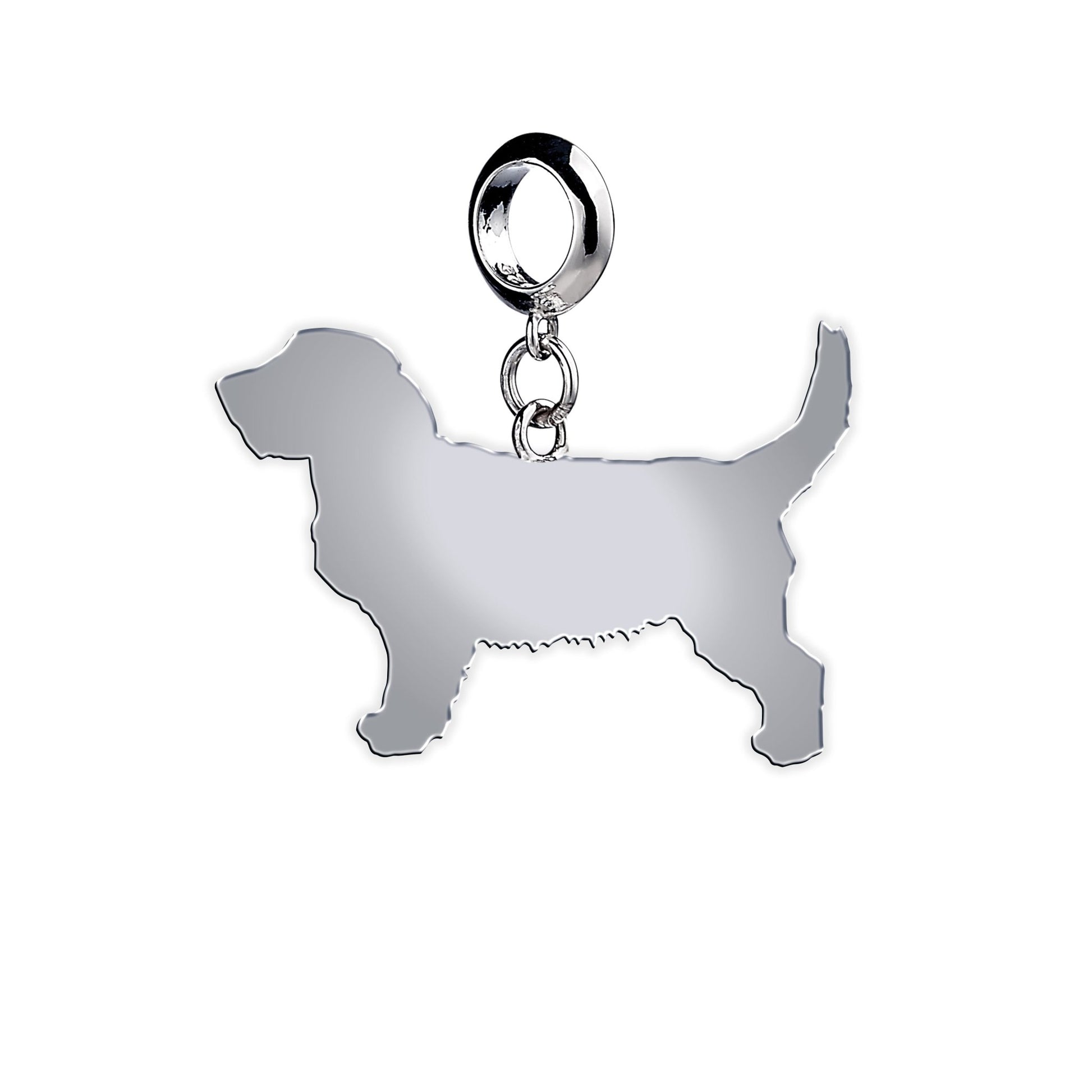 Griffon Fauve De Bretagne Silhouette Silver Charm - MYLEE London