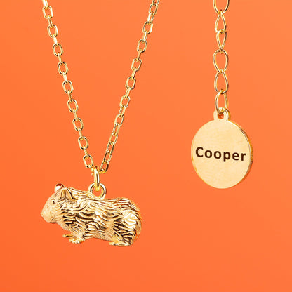 Guinea Pig Gold Necklace - Personalised - MYLEE London