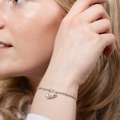 Guinea Pig Silver Ball Bead Bracelet - Personalised - MYLEE London