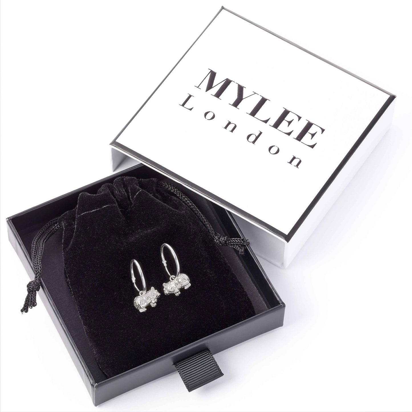 Guinea Pig Silver Earrings - MYLEE London