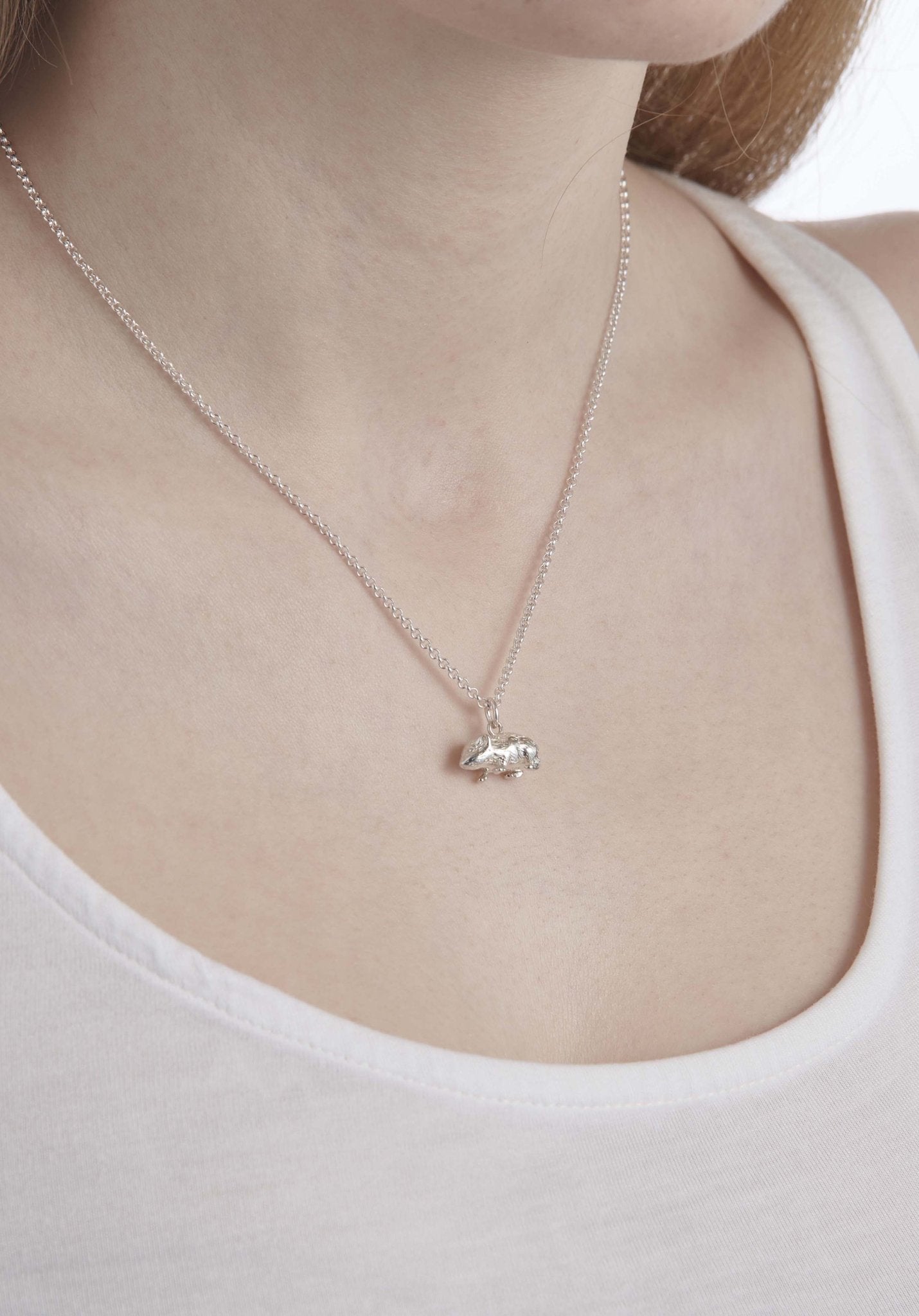 Guinea Pig Silver Necklace - Personalised - MYLEE London