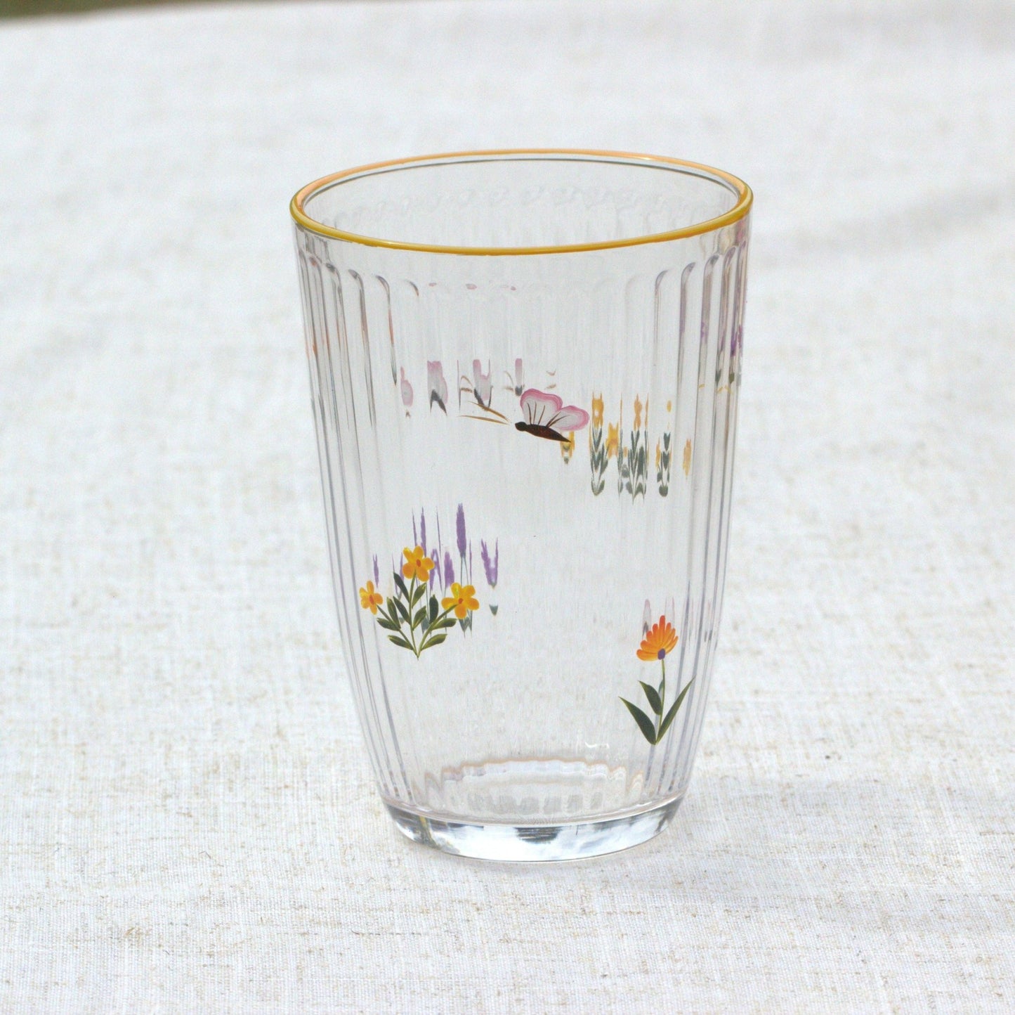 Hand Painted Floral Drinking Glass - MYLEE London