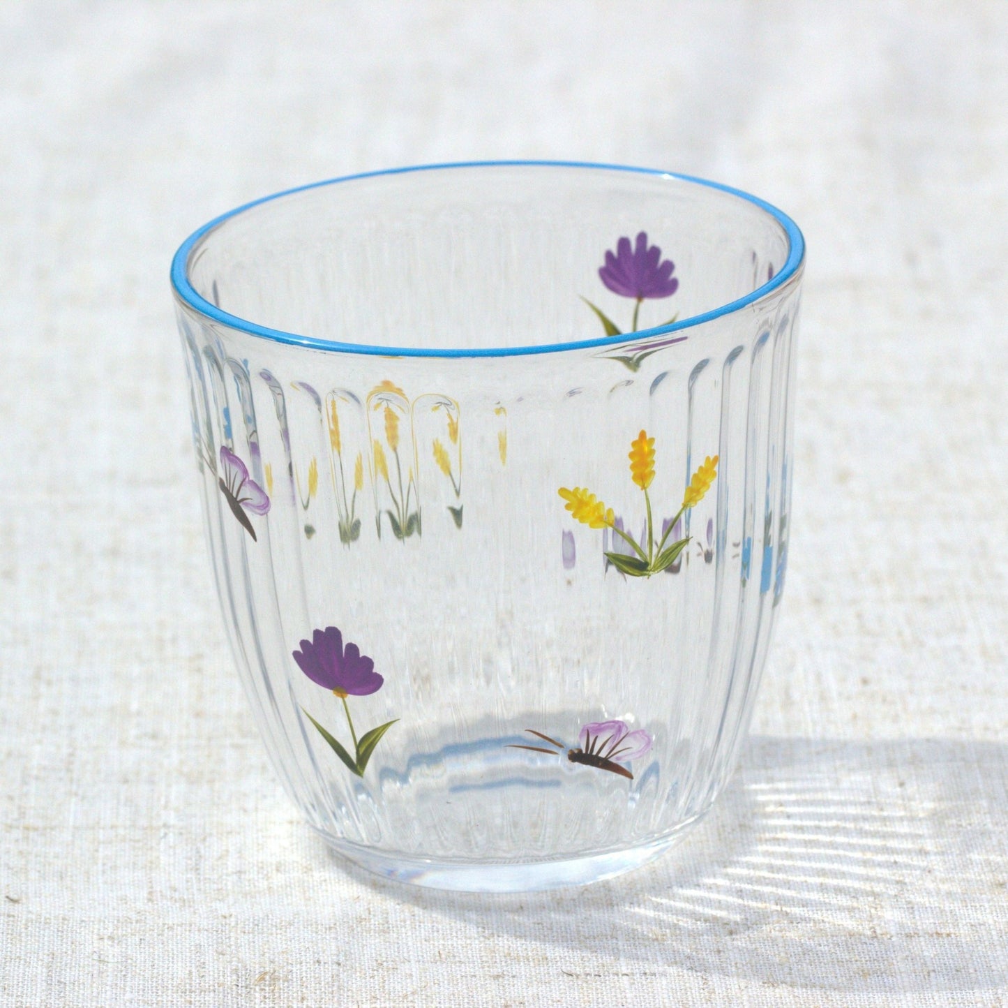 Hand Painted Floral Drinking Glass - MYLEE London