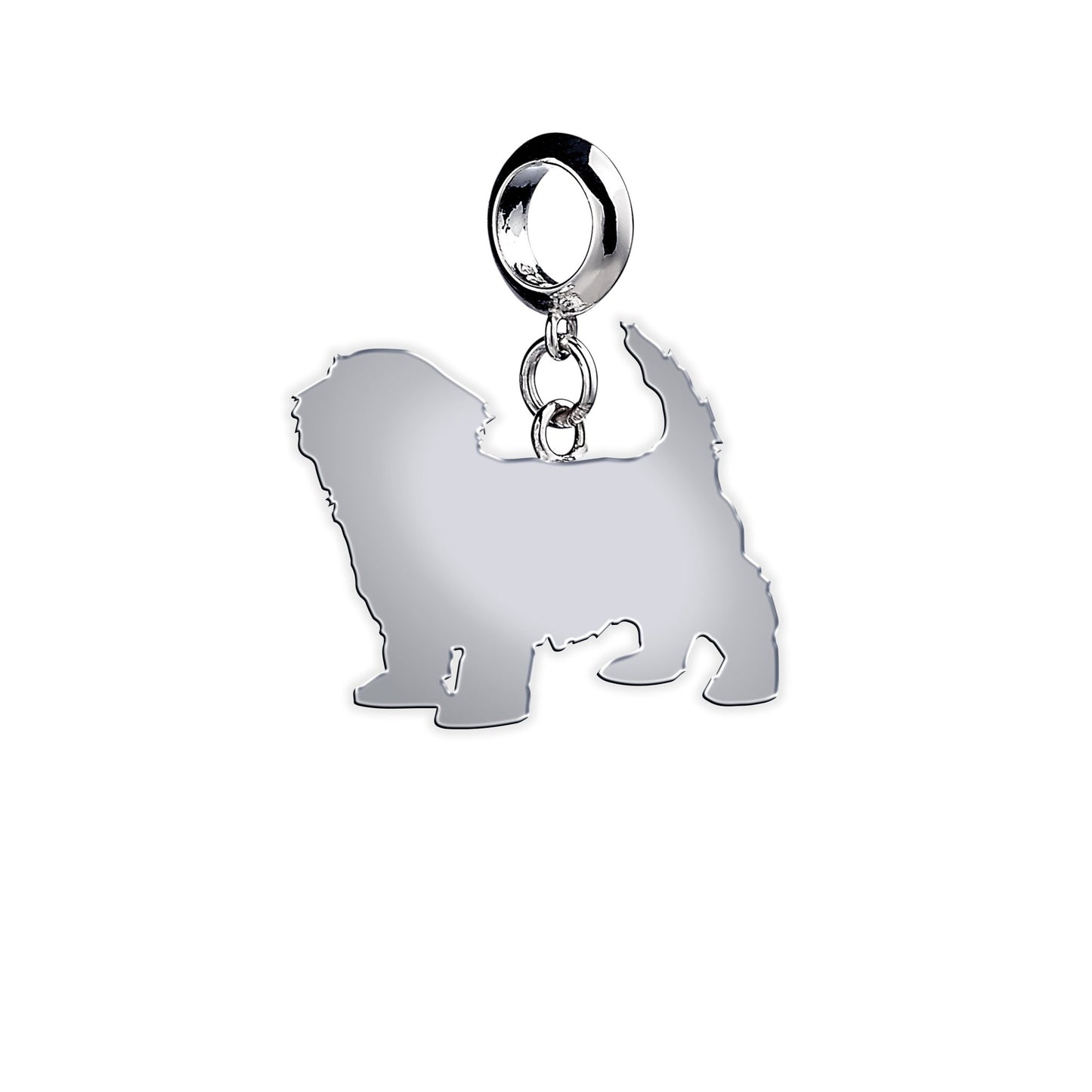 Havanese Silhouette Silver Charm - MYLEE London