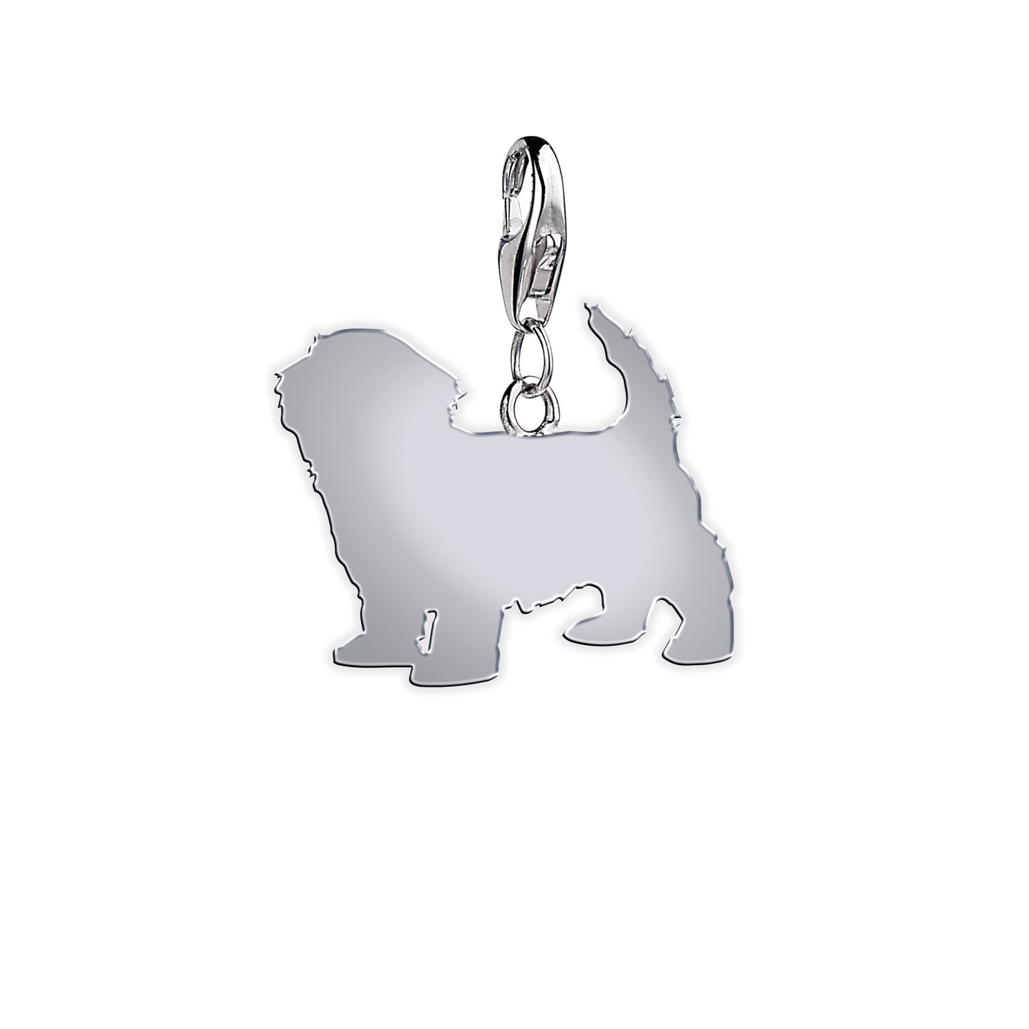 Havanese Silhouette Silver Charm - MYLEE London