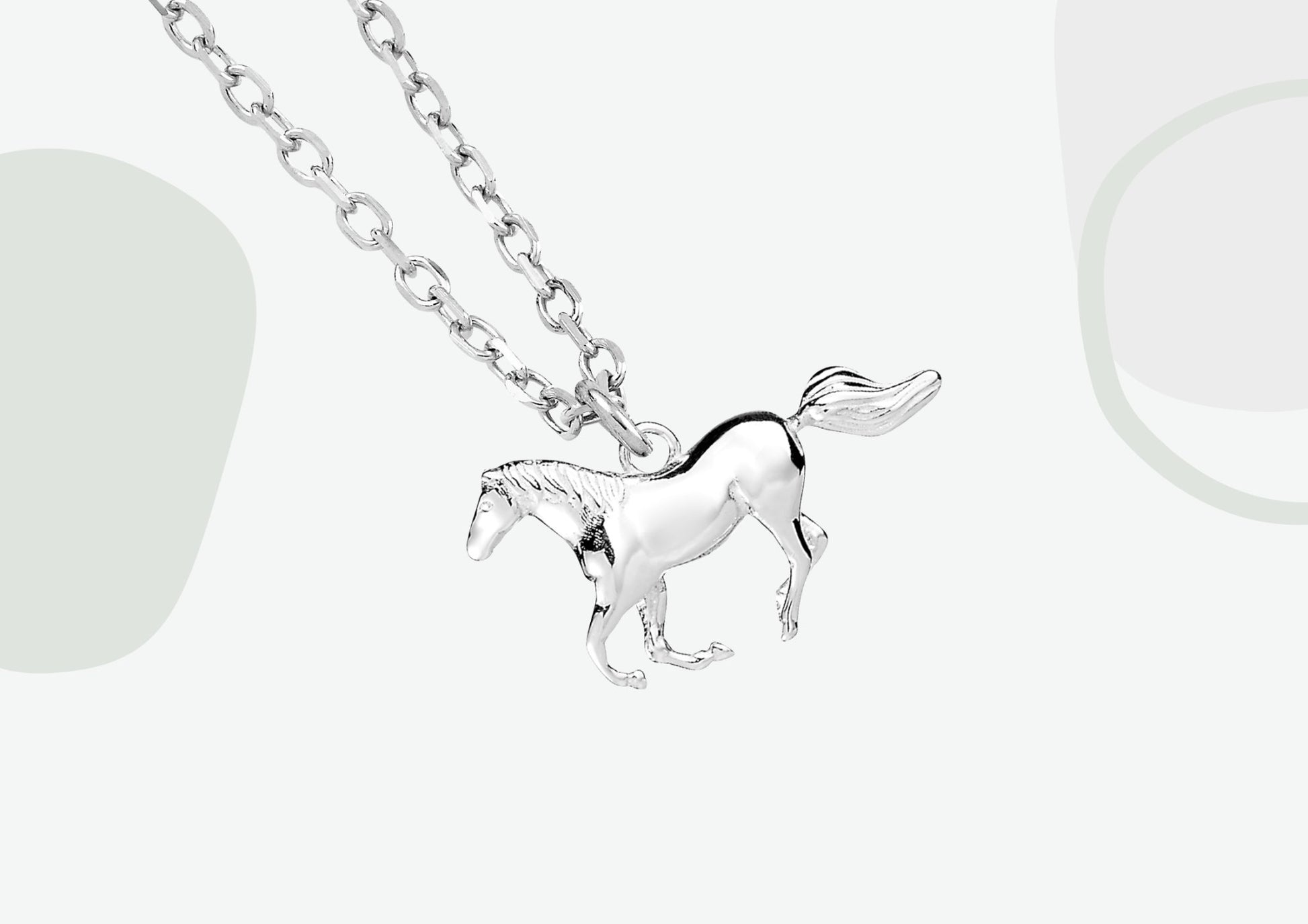 Horse Silver Necklace - Personalised - MYLEE London