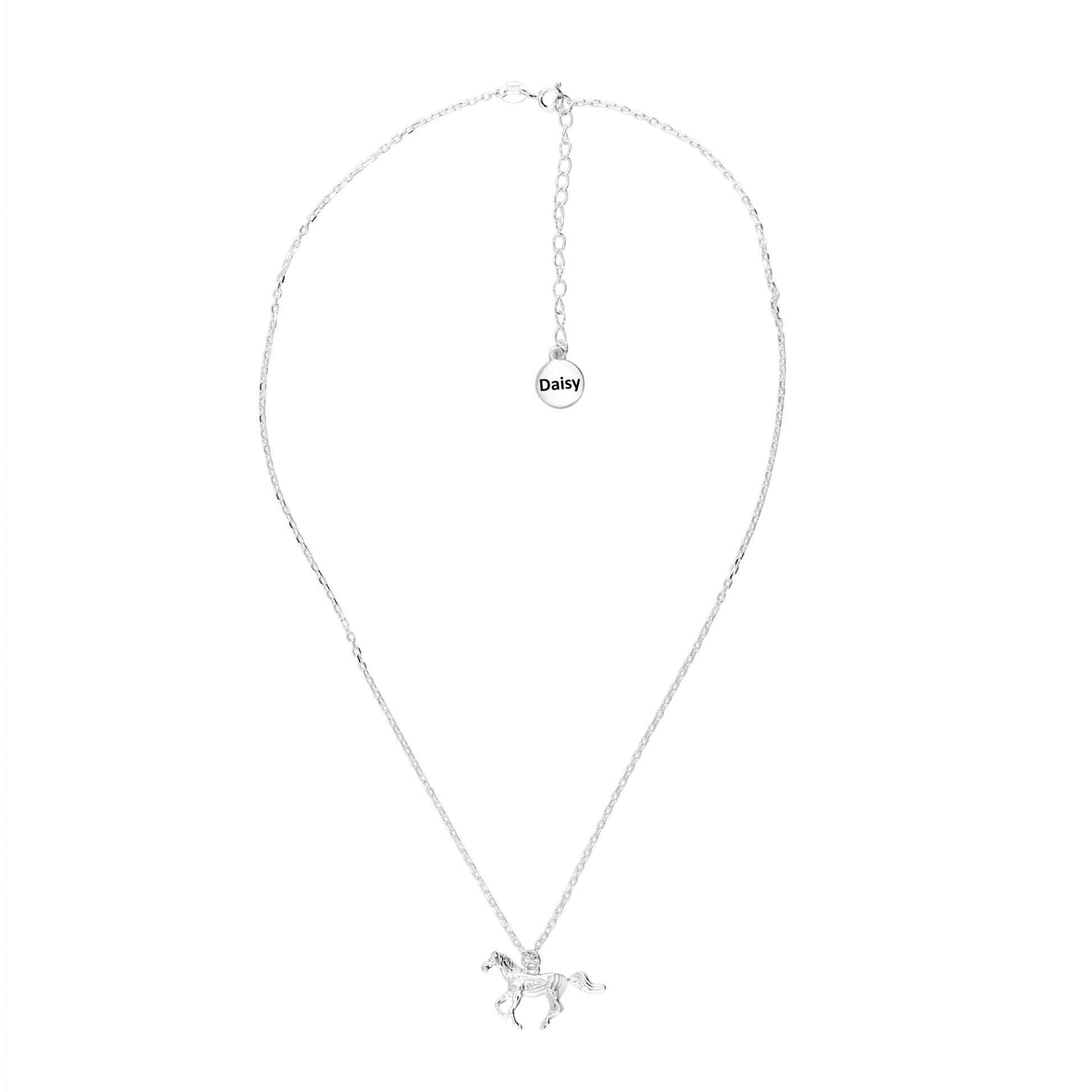 Horse Silver Necklace - Personalised - MYLEE London