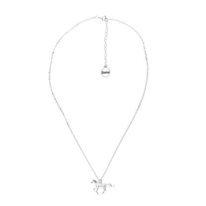Horse Silver Necklace - Personalised - MYLEE London