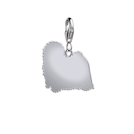 Hungarian Puli Silhouette Silver Charm - MYLEE London