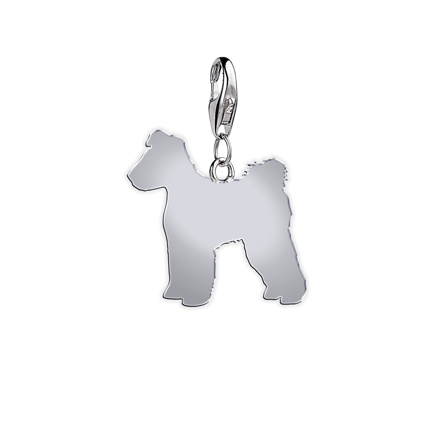 Hungarian Pumi Silhouette Silver Charm - MYLEE London