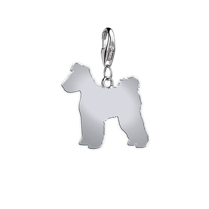 Hungarian Pumi Silhouette Silver Charm - MYLEE London