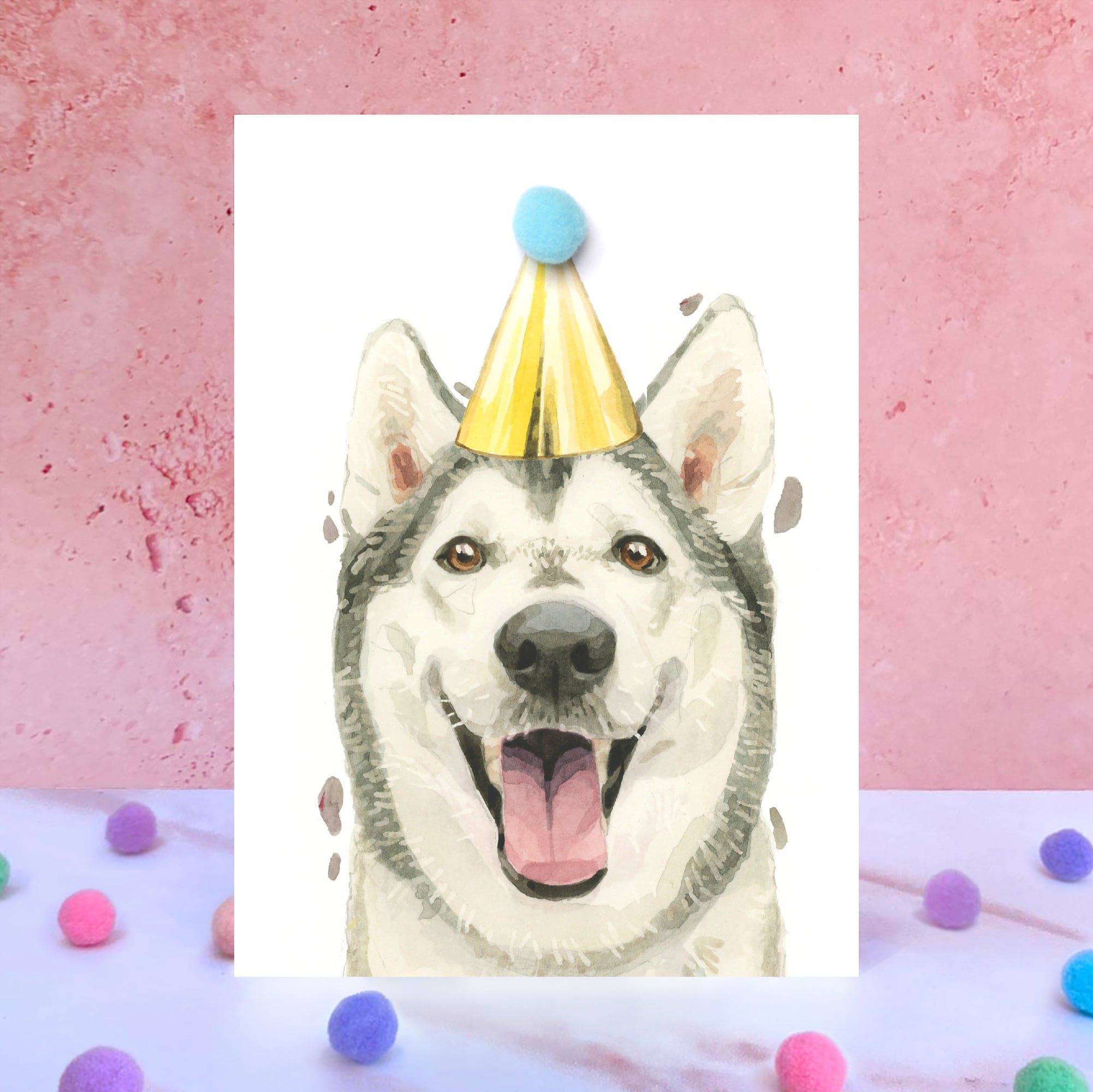 Husky Birthday Card – MYLEE London