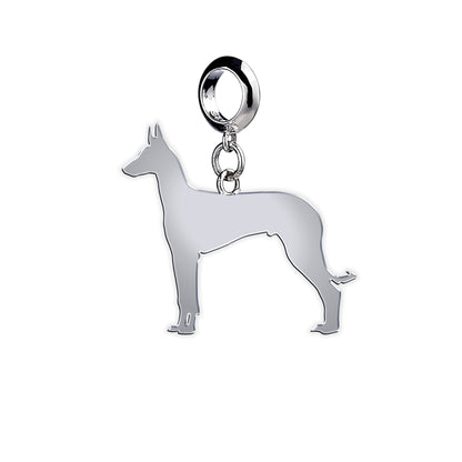 Ibizan Hound Silhouette Silver Charm - MYLEE London