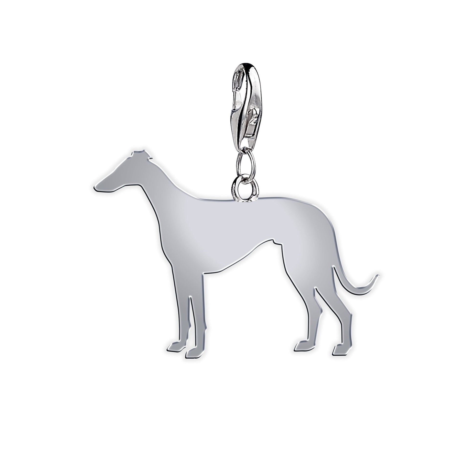 Italian Greyhound Silhouette Silver Charm - MYLEE London