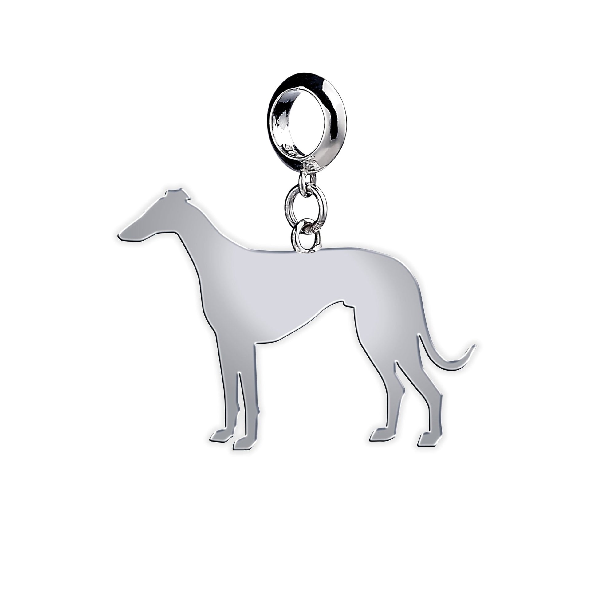 Italian Greyhound Silhouette Silver Charm - MYLEE London