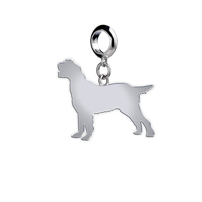 Italian Spinone Silhouette Silver Charm - MYLEE London