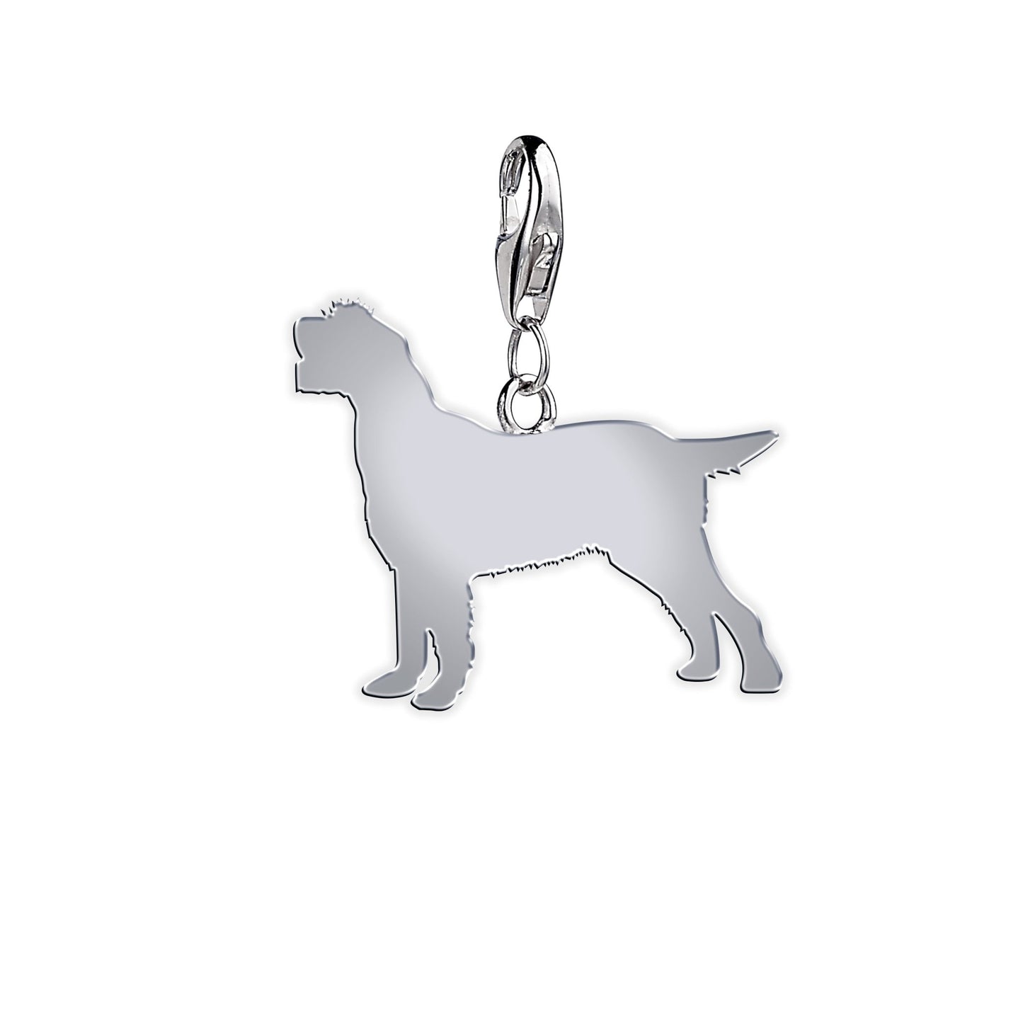 Italian Spinone Silhouette Silver Charm - MYLEE London