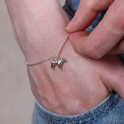 Jack Russell Chain Bracelet - Personalised - Sterling Silver - MYLEE London