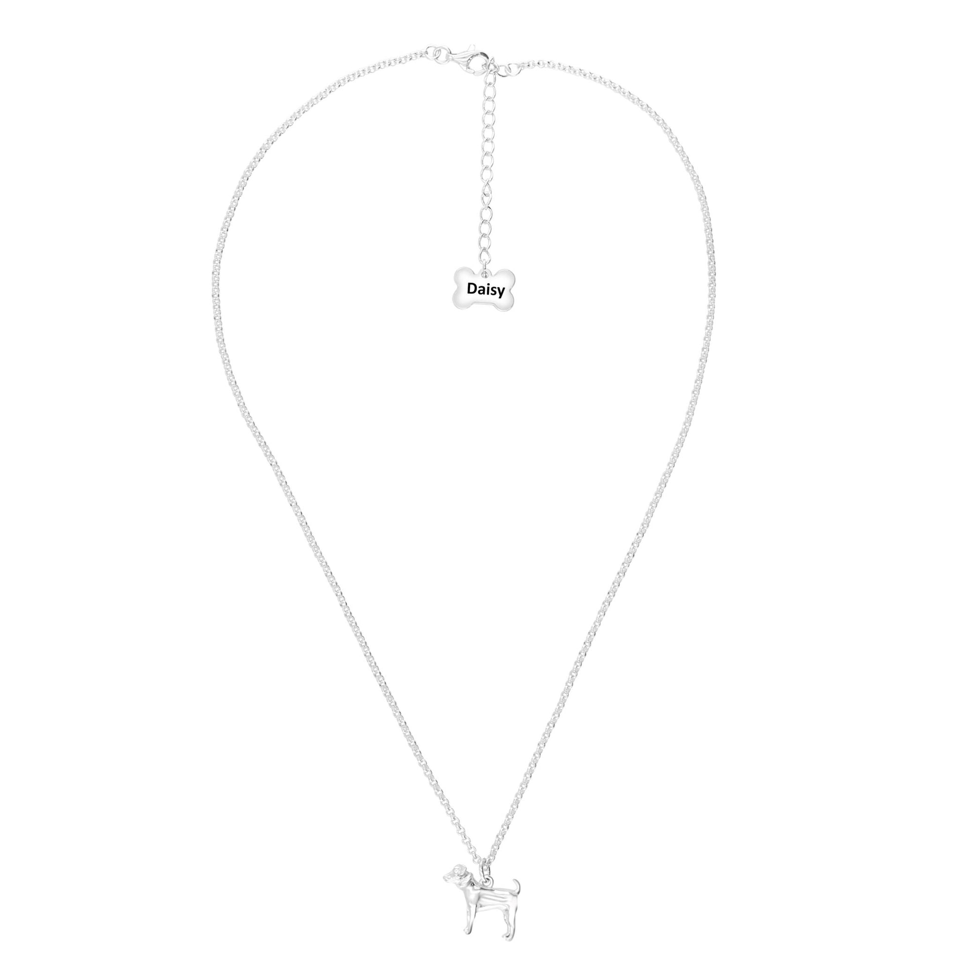 Jack Russell Silver Necklace - Personalised - MYLEE London