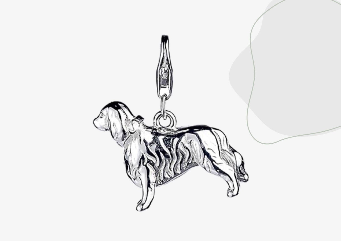 King Charles Spaniel Silver Charm - MYLEE London