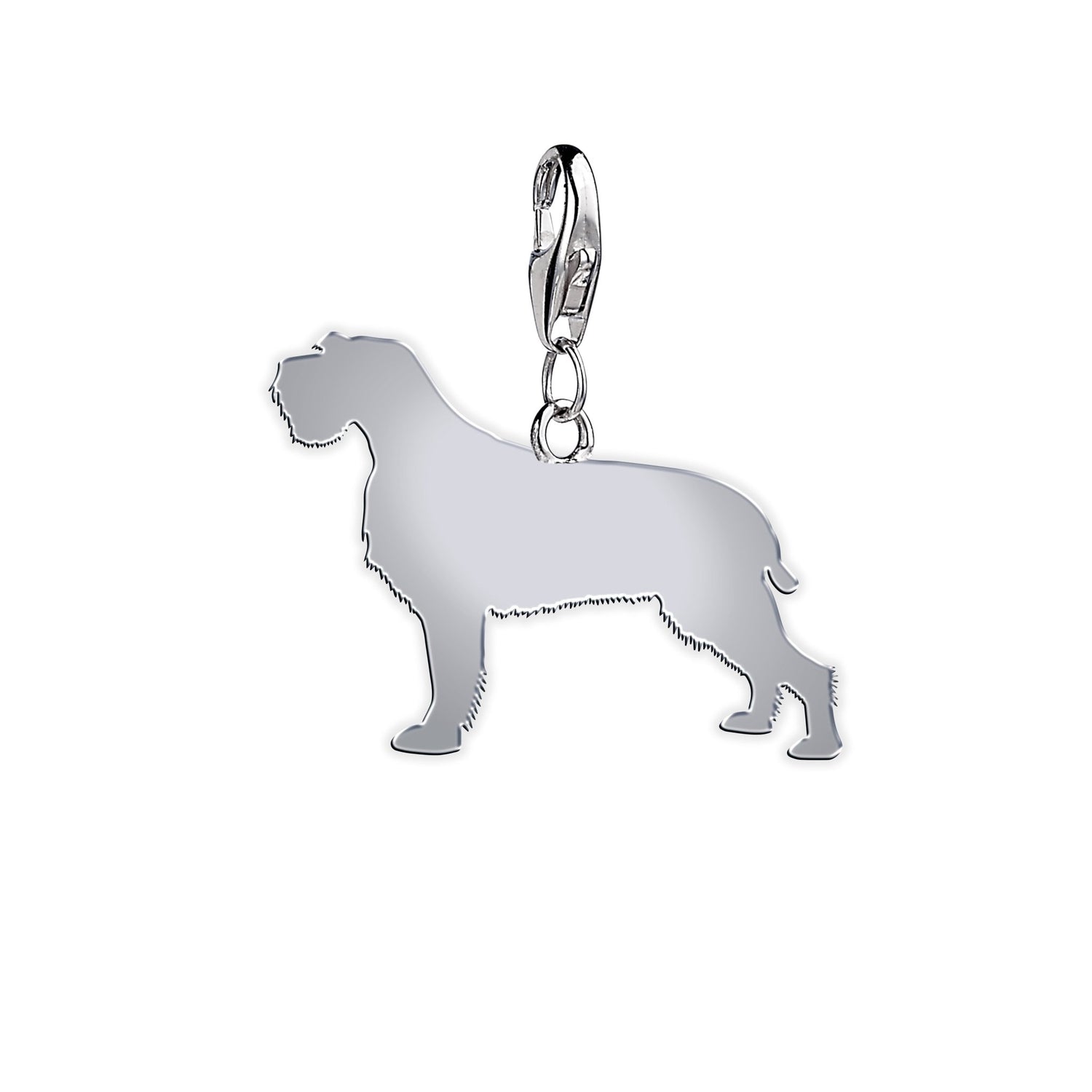 Korthals Griffon Silhouette Silver Charm - MYLEE London