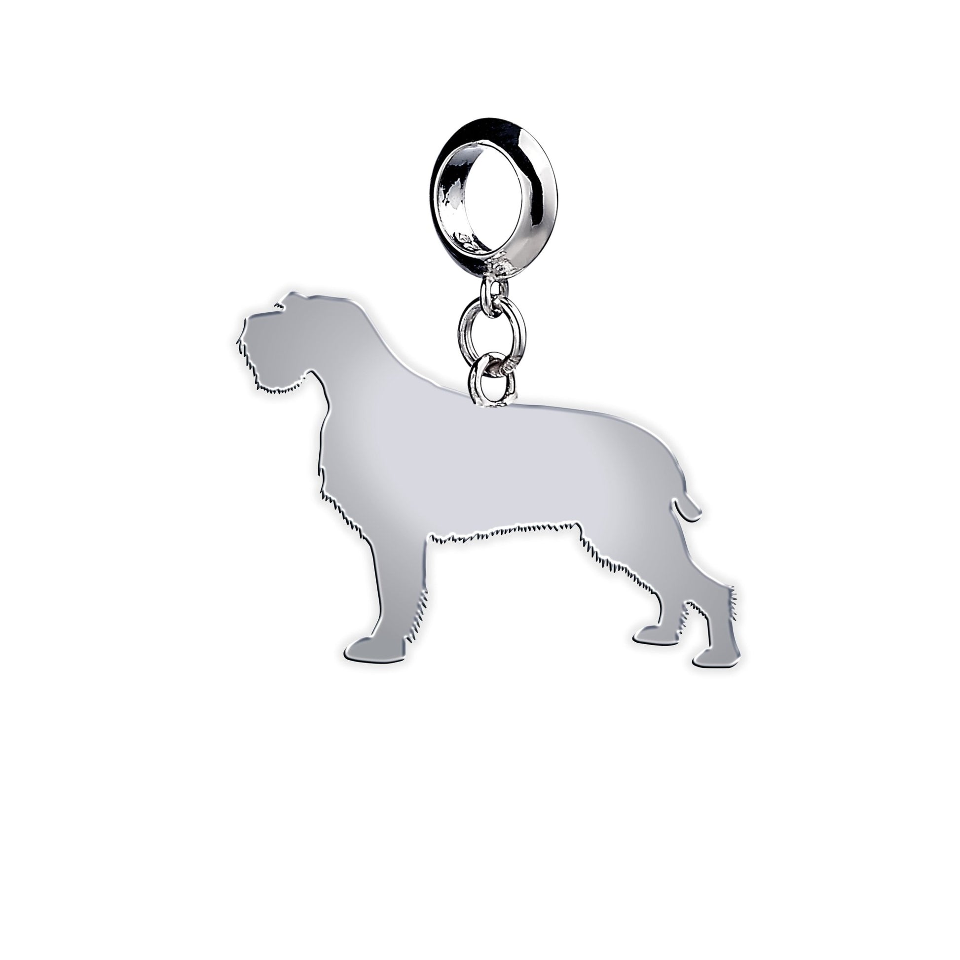 Korthals Griffon Silhouette Silver Charm - MYLEE London