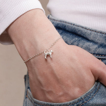 Labradoodle Chain Bracelet - Personalised - Sterling Silver - MYLEE London