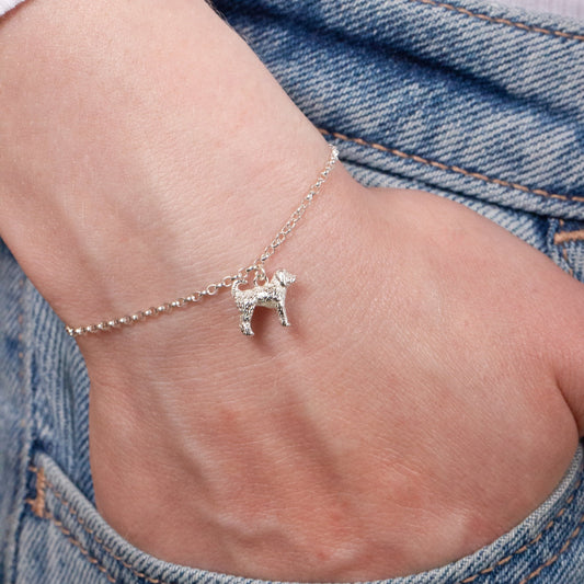 Labradoodle Chain Bracelet - Personalised - Sterling Silver - MYLEE London