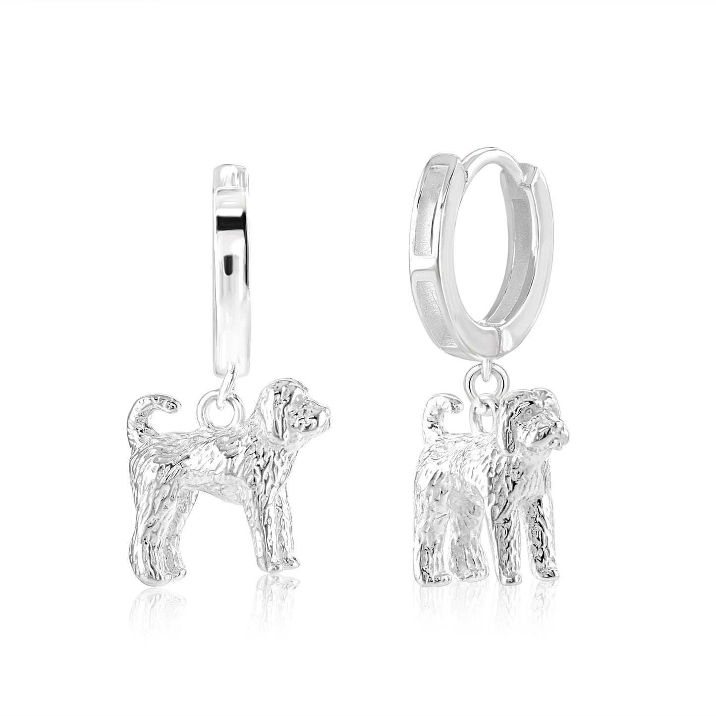 Labradoodle Silver Earrings - MYLEE London