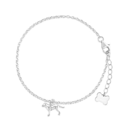 Labrador Dainty Chain Bracelet - Personalised - Sterling Silver - MYLEE London