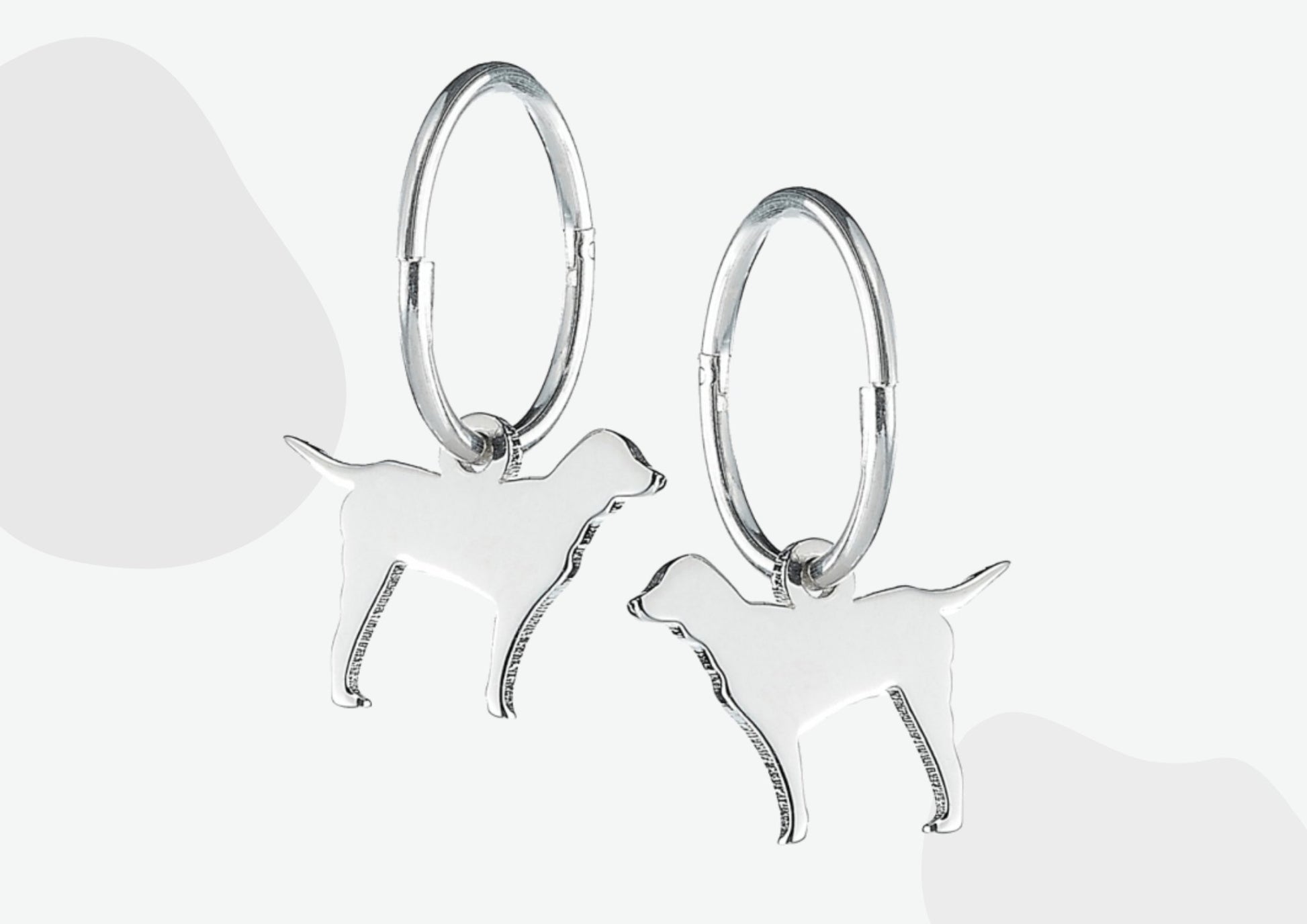 Labrador Silhouette Silver Earrings - MYLEE London