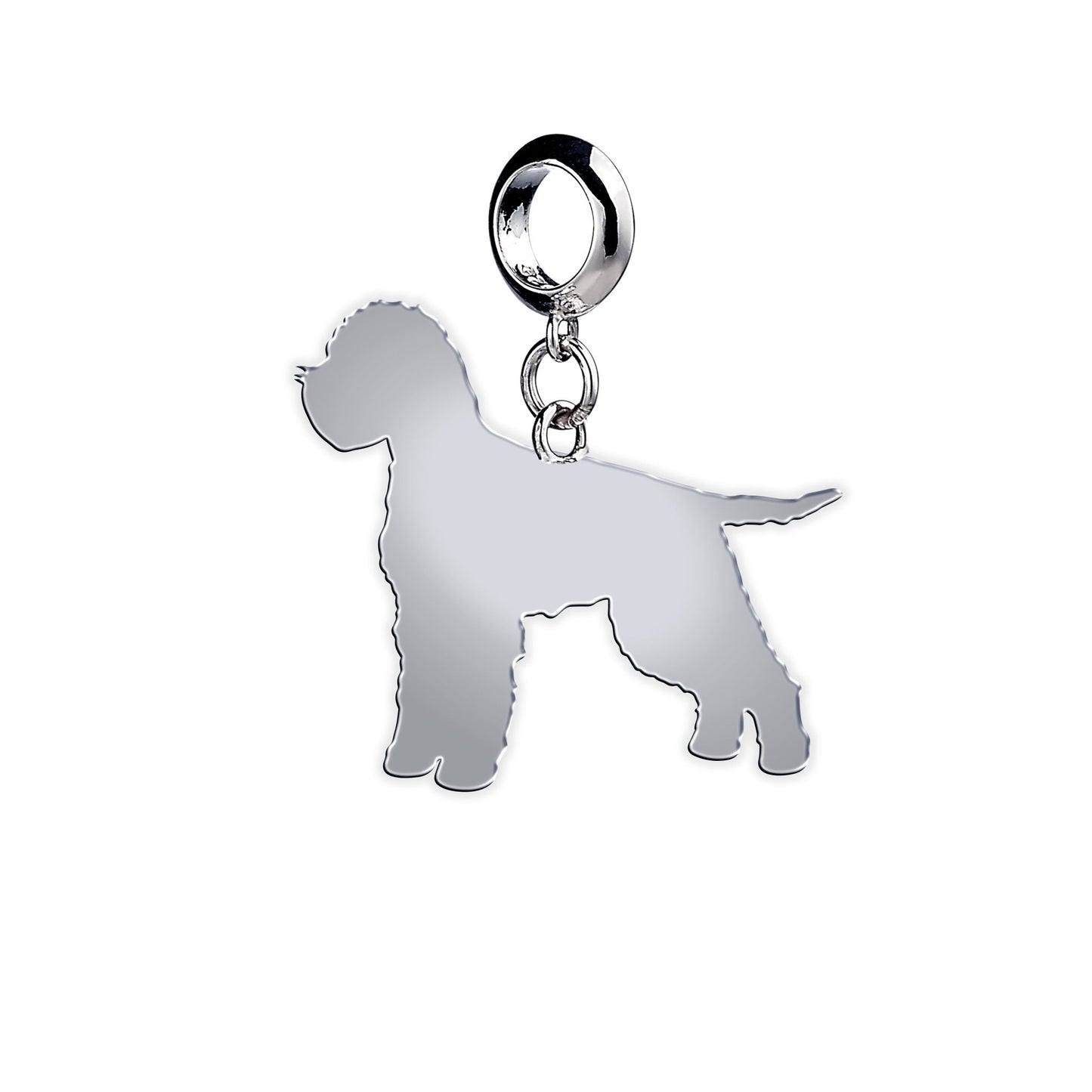 Lagotto Romagnolo Silhouette Silver Charm - MYLEE London