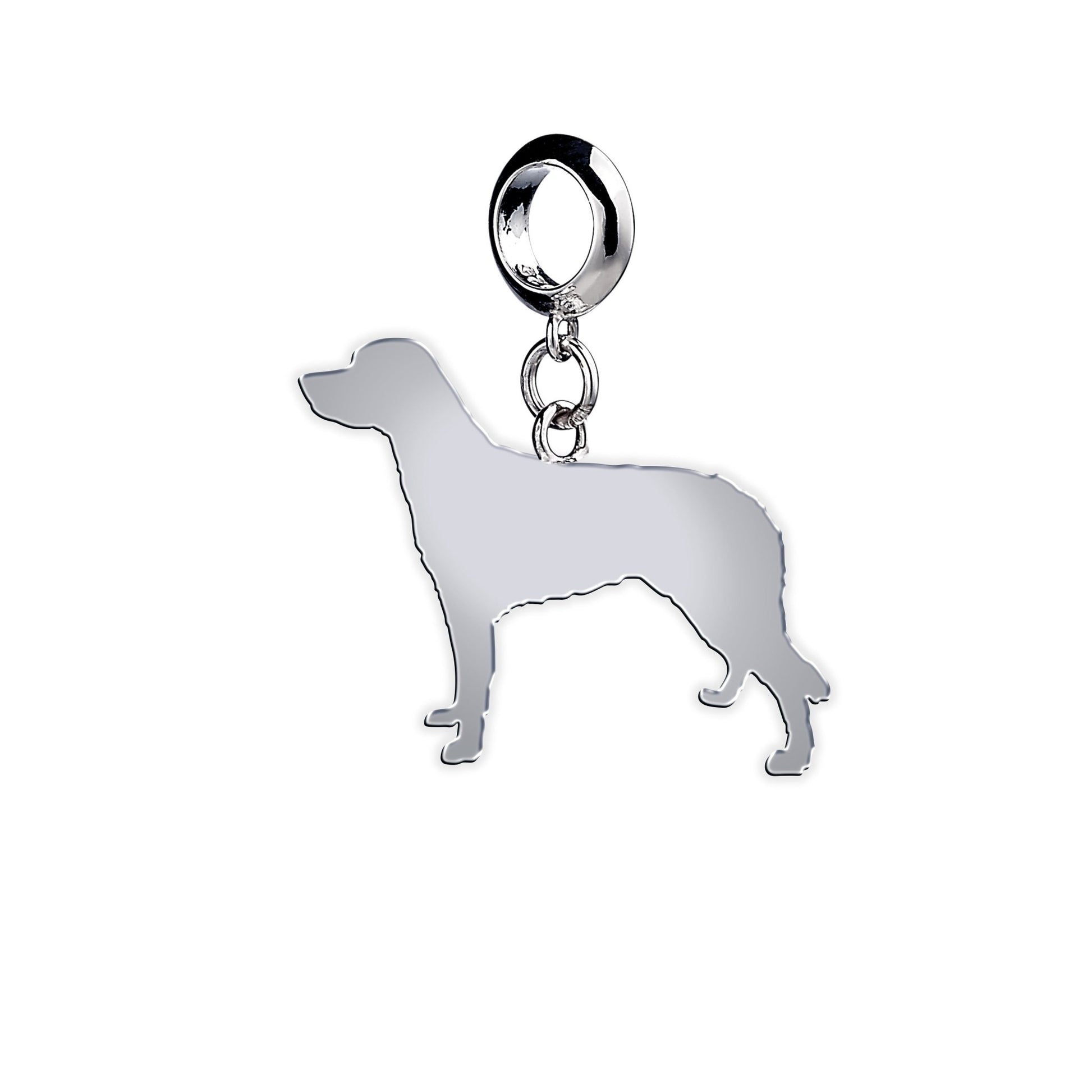 Large Munsterlander Silhouette Silver Charm - MYLEE London