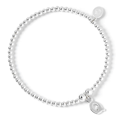 Letter Initial Sterling Silver Ball Bead Bracelet - MYLEE London