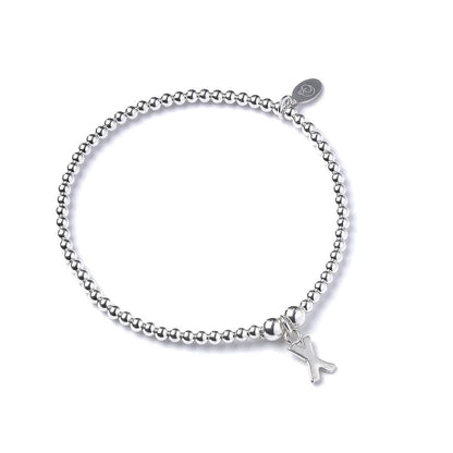 Letter Initial Sterling Silver Ball Bead Bracelet - MYLEE London