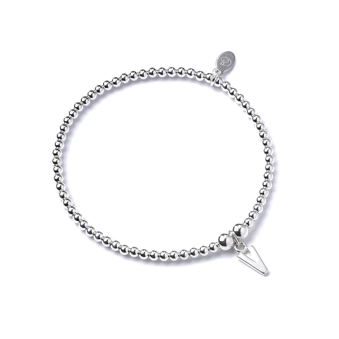 Letter Initial Sterling Silver Ball Bead Bracelet - MYLEE London