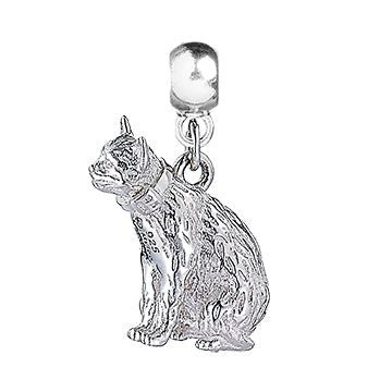 Long-Haired Cat Silver Charm - MYLEE London