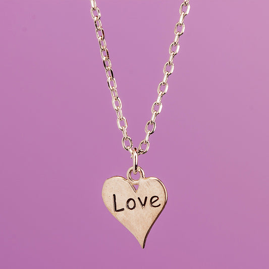 Love Heart Necklace - Sterling Silver - MYLEE London