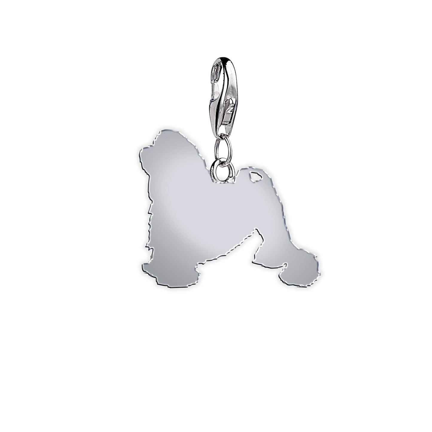 Lowchen Silhouette Silver Charm - MYLEE London