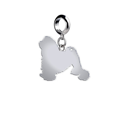 Lowchen Silhouette Silver Charm - MYLEE London