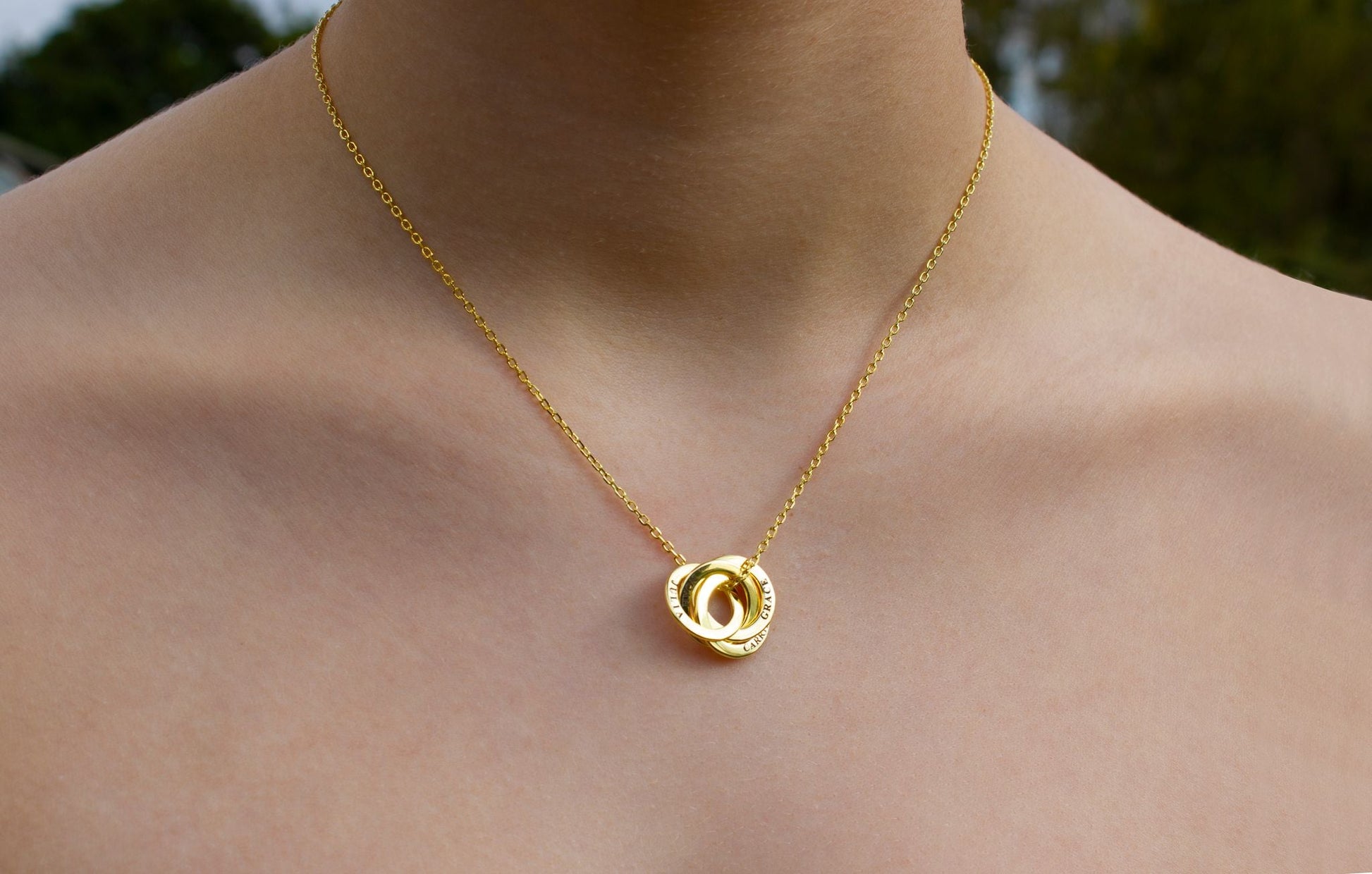 Mother's Day Gold Personalised Ring Necklace – MYLEE London