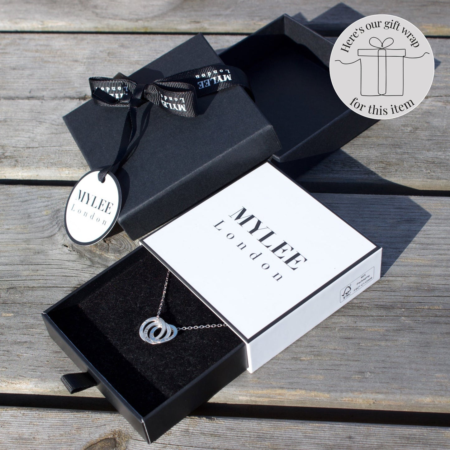 Mother's Day Sterling Silver Personalised Ring Necklace - MYLEE London