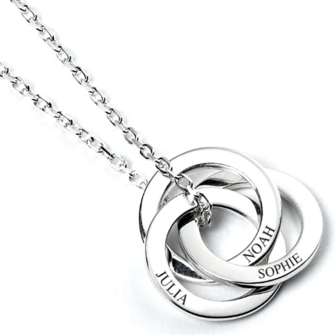 Mother's Day Sterling Silver Personalised Ring Necklace - MYLEE London