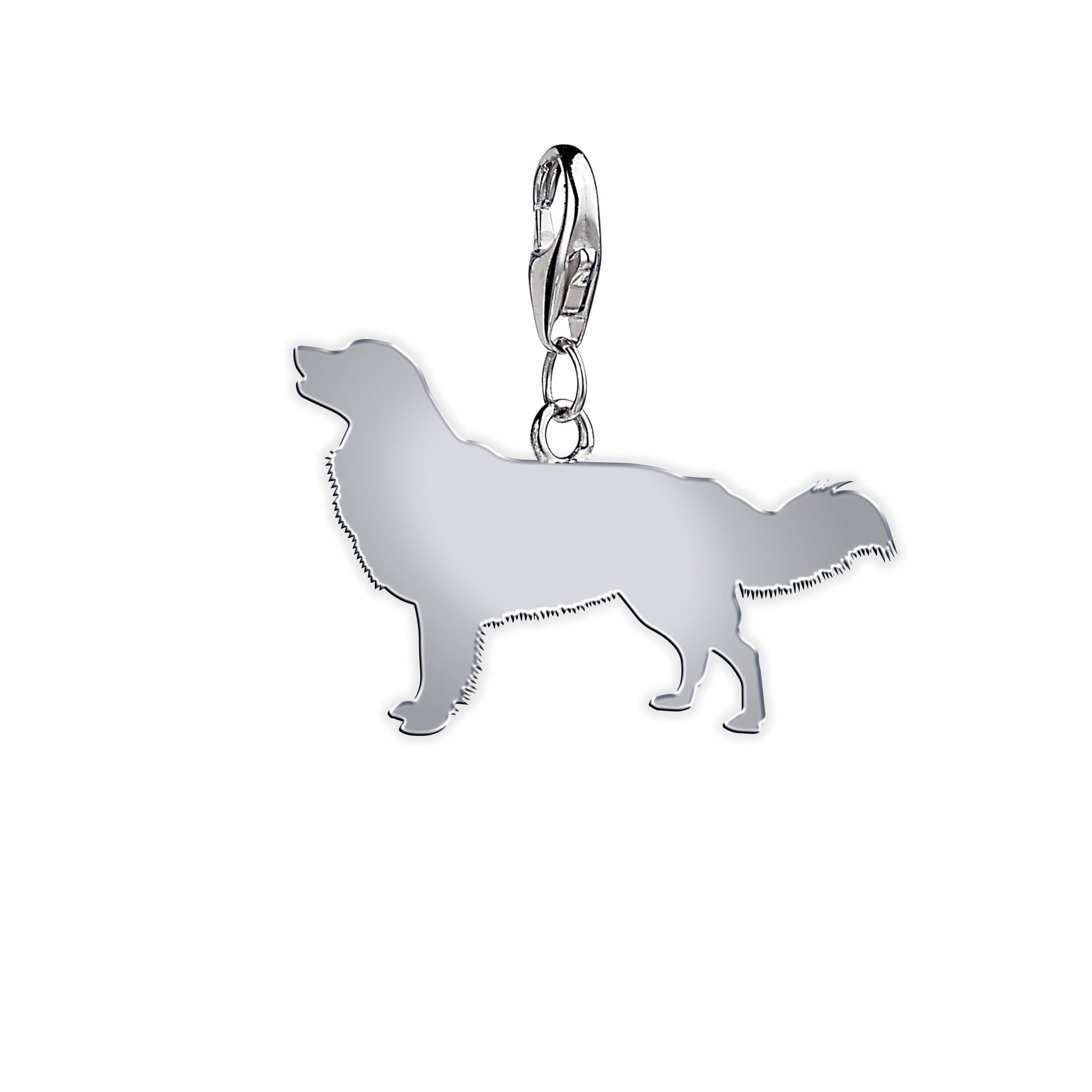 Nova Scotia Duck Tolling Retriever Silhouette Silver Charm - MYLEE London