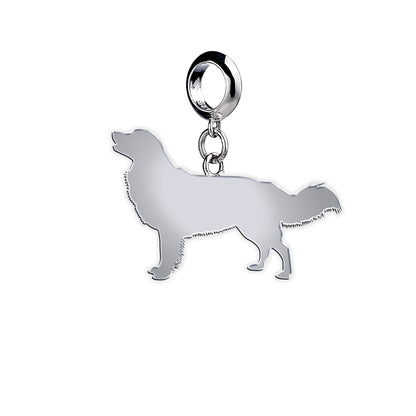 Nova Scotia Duck Tolling Retriever Silhouette Silver Charm - MYLEE London