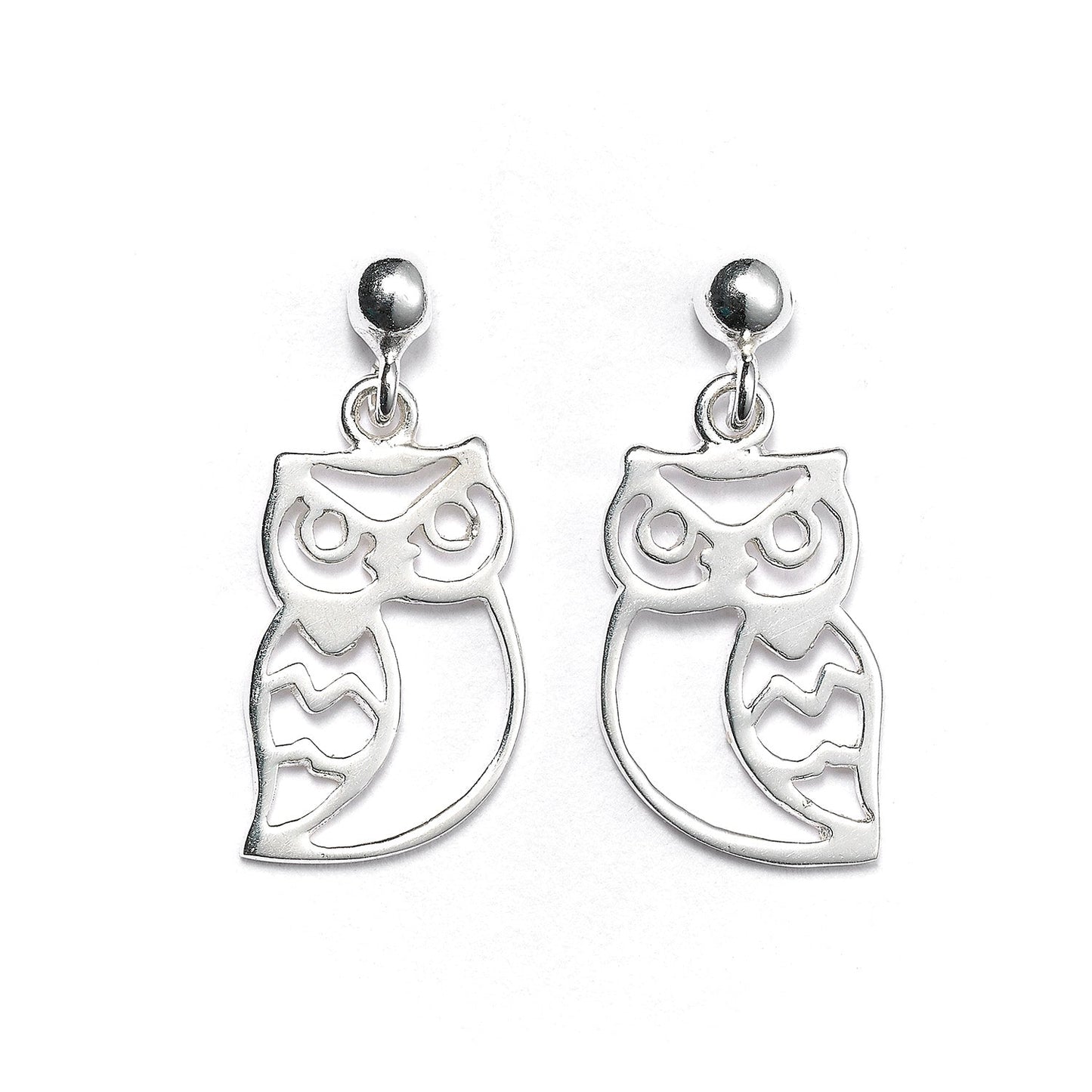 Owl Earrings - Sterling Silver - MYLEE London