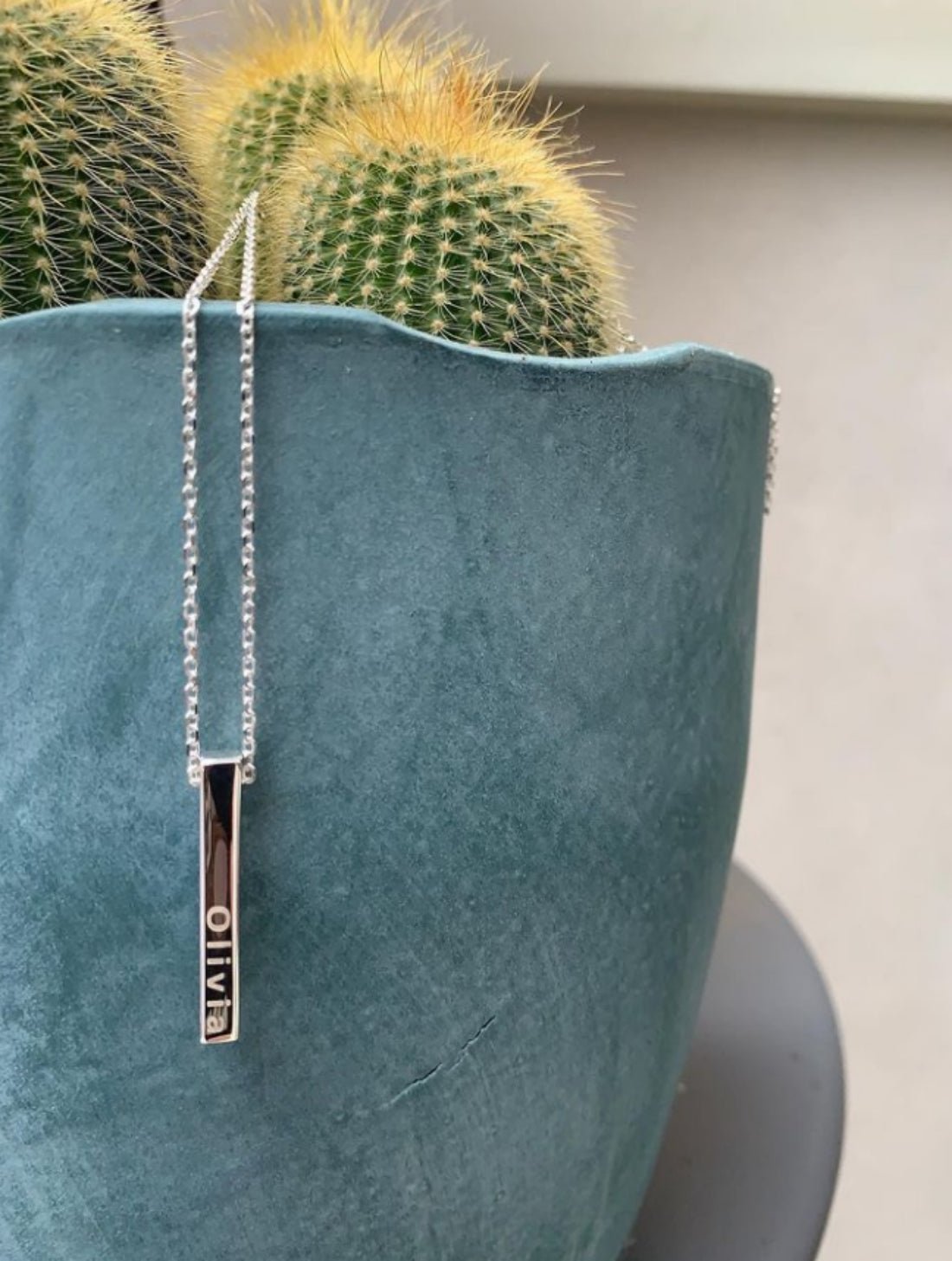 Personalised Bar Necklace - Sterling Silver - MYLEE London